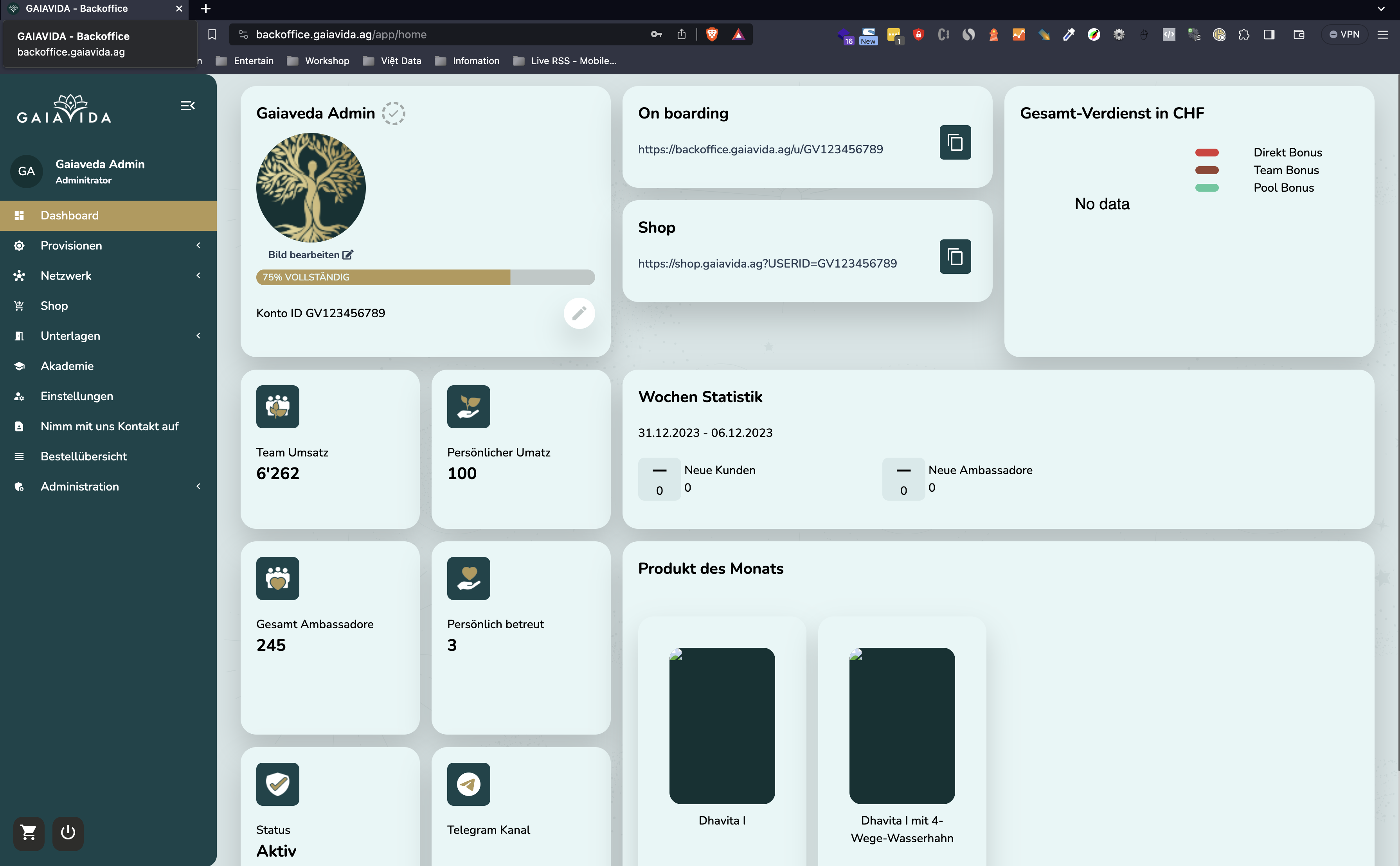 Gaiavida Platform Screenshot 2